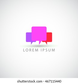 business logo speech squares vector sign