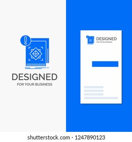 Business Logo for structure, standard, infrastructure, information, alert. Vertical Blue Business / Visiting Card template.