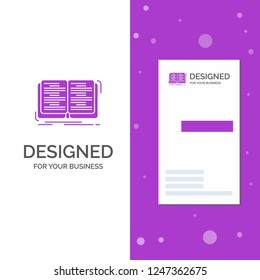 Business Logo for Study. Vertical Purple Business / Visiting Card template. Creative background vector illustration