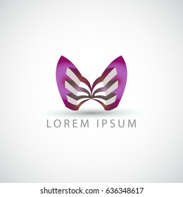 business logo stylized butterfly vector sign