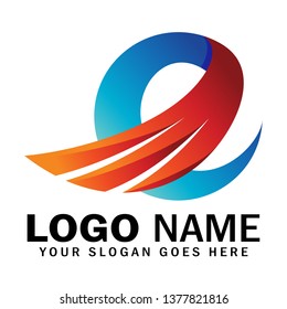 Firmenlogo mit dem Symbol E und Flügel
