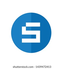 Business Logo Symbol, Green Letter S Icon - Vector