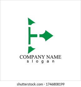 business logo template design with arrow icons, business logo stock vector