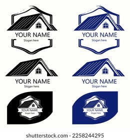 business logo template for roofing services