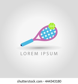 business logo tennis racket vector sign
