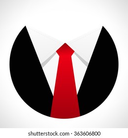 Business logo. Tie vector