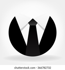 Business logo. Tie vector