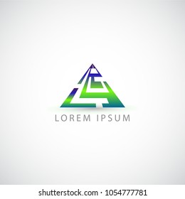 business logo triangle vector sign