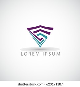 business logo triangle vector sign