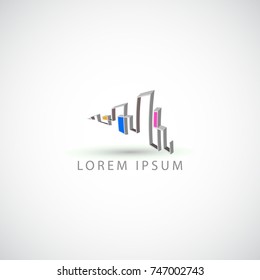 business logo triangle vector sign