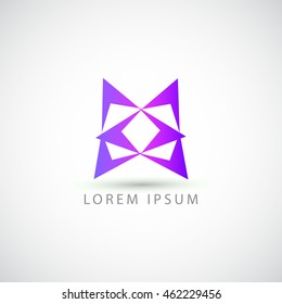 business logo triangles vector sign