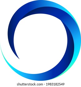 business logo vector circle in blue gradient