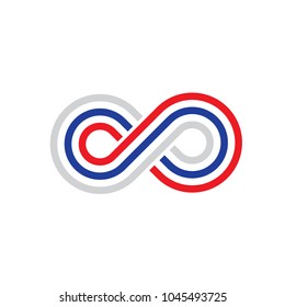 Business logo vector. Design print connect line colors on white background. Design for company. Set 2