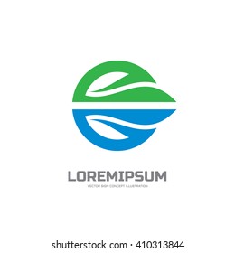 Business logo vector illustration for creative projects. Circle and abstract shapes sign. 