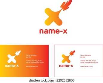 Business logo vector letter X, name X logotype