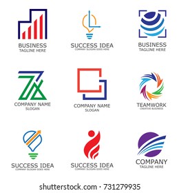 Business Logo Vector Set Stock Vector (Royalty Free) 731279935