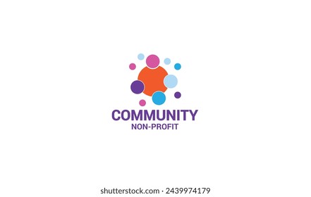 Vector del logotipo del negocio. Diseño de logotipo vectorial de ilustración de colaboración de equipo