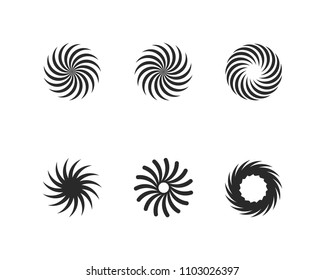 Business logo, vortex, spiral icon vector template