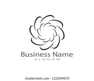 Business logo, vortex, spiral icon vector template