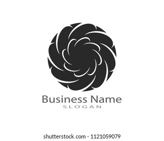 Business logo, vortex, spiral icon vector template