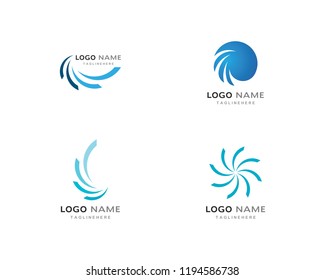 Business logo, vortex, wave and spiral icon vector template