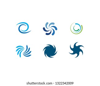 Business logo, vortex, wave and spiral icon vector template