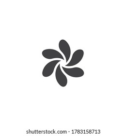 Plantilla vectorial de logotipo comercial, vórtice, onda y icono espiral