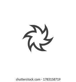 Business logo, vortex, wave and spiral icon vector template