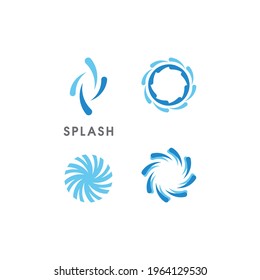 Logotipo comercial, vórtice, onda e icono espiral