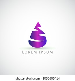 business logo water drop vector sign