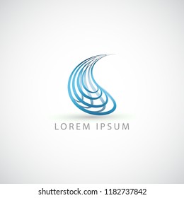 business logo water drop vector sign