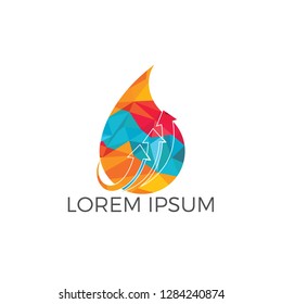Business logo water drop vector sign.