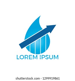 Business logo water drop vector sign.