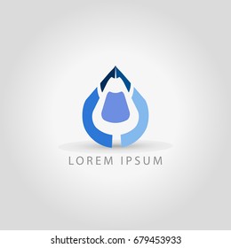 business logo water drop vector sign