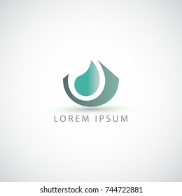 business logo water drop vector sign