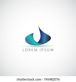 business logo water drop vector sign