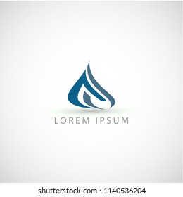business logo waterdrop vector sign
