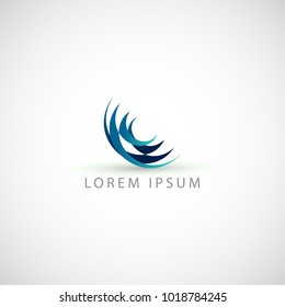 business logo wave vector sign