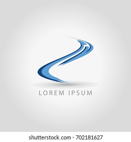 business logo wave vector sign