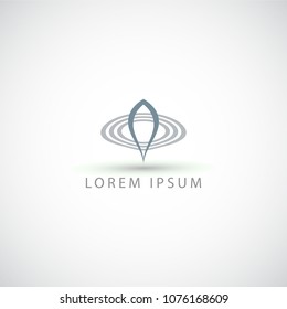 business logo waves drop vector sign