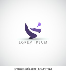 business logo waves vector sign