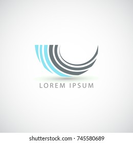 business logo waves vector sign