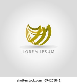 business logo wings shield vector sign