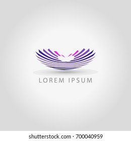 business logo wings vector sign