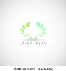 business logo wreath of circles vector sign