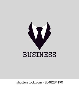 Business logos. Tie and suit shirt vector illustration for logo or icon 