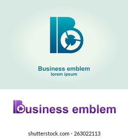 Business logotype in the form of the letter "B" design template, Stylized business logo idea, Vector illustration Eps 10