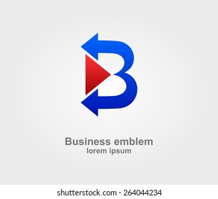 Business logotype in the form of the letter "B" design template, Stylized business logo idea, Vector illustration Eps 10
