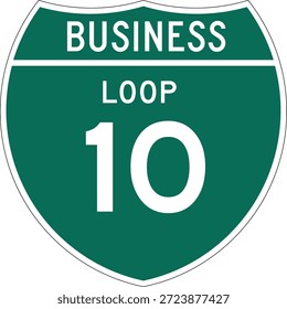 Design de sinal interestadual de estrada 10 loop de negócios