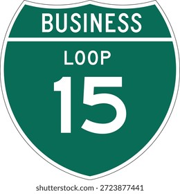 Business Loop 15 Design de sinais interestaduais de estrada